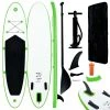 VIDAXL Ensemble De Planches SUP Gonflables Vert Et Blanc
