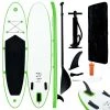 VIDAXL Ensemble De Planches SUP Gonflables Vert Et Blanc