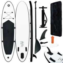 VIDAXL Ensemble De Planches SUP Gonflables Noir Et Blanc