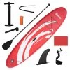OUTSUNNY Stand Up Paddle Gonflable Surf Planche De Paddle Pour Adulte Dim. 300L X 76l X 15H Cm Nombreux Accessoires Fournis PVC Blanc Rouge