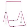 HOMCOM Barre Fixe De Gymnastique Enfant - Barre De Gymnastique Pliable Hauteur Réglable 4 Niv. 88 à 128 Cm - Acier Rose -Arena Shop unnamed file 605