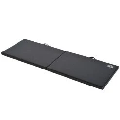 HOMCOM Tapis De Gymnastique Yoga Pilates Fitness Pliable Portable Grand Confort 180L X 60l X 5H Cm Revêtement Synthétique Noir