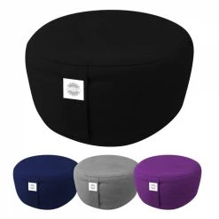 VIVEZEN Pouf, Zafu, Coussin De Méditation, Yoga - Rond - 35 X 35 X 15 Cm